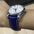 Bespoke Watch Strap in Electric Blue Chevre