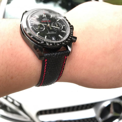 Bespoke Watch Strap in Black Lizard