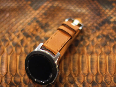 Bespoke Watch Strap in Golden Barenia