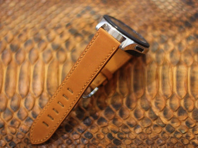 Bespoke Watch Strap in Golden Barenia
