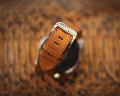 Bespoke Watch Strap in Golden Barenia