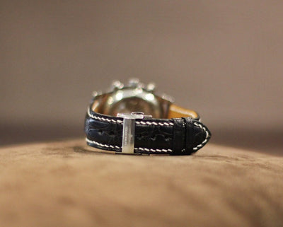 Bespoke Watch Strap in Black Crocodile
