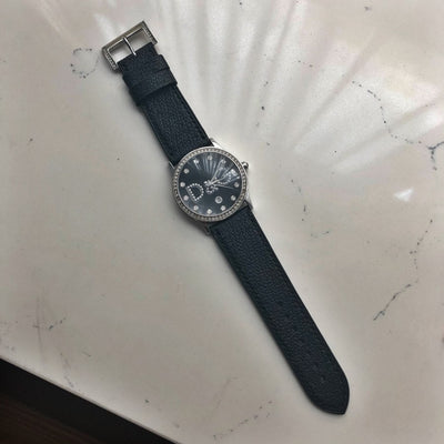Bespoke Watch Strap in Black Chevre