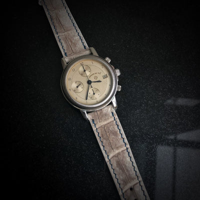 Bespoke Watch Strap in Natural Himalayan Crocodile