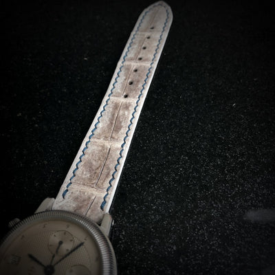 Bespoke Watch Strap in Natural Himalayan Crocodile