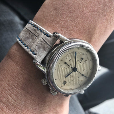 Bespoke Watch Strap in Natural Himalayan Crocodile