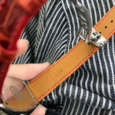 Bespoke Watch Strap in Blood Red Crocodile