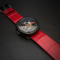 Bespoke Watch Strap in Blood Red Crocodile
