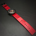 Bespoke Watch Strap in Blood Red Crocodile