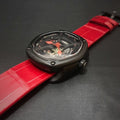 Bespoke Watch Strap in Blood Red Crocodile