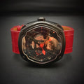 Bespoke Watch Strap in Blood Red Crocodile