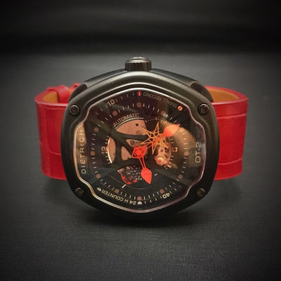Bespoke Watch Strap in Blood Red Crocodile