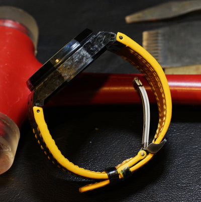 Bespoke Watch Strap in Black Crocodile