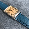 Bespoke Watch Strap in Blue Chevre