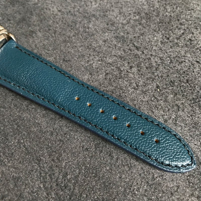 Bespoke Watch Strap in Blue Chevre