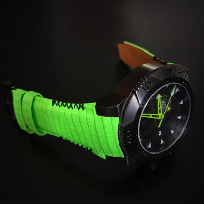 Bespoke Watch Strap in Lime Green Lizard