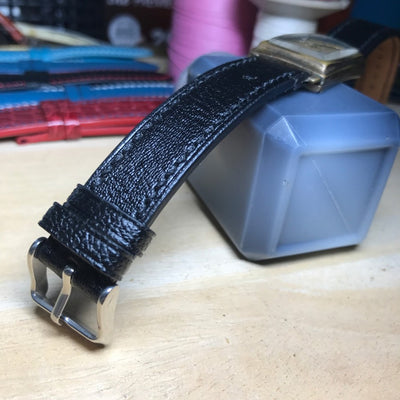 Bespoke Watch Strap in Black Chèvre