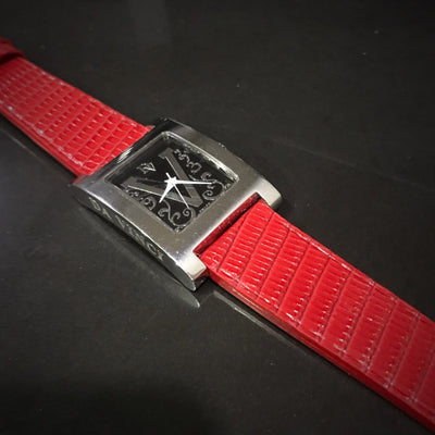 Bespoke Watch Strap in Red Lizard