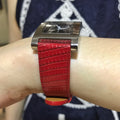 Bespoke Watch Strap in Red Lizard