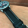 Bespoke Watch Strap in Black Chevre