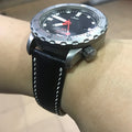 Bespoke Watch Strap in Black Chevre