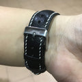 Bespoke Watch Strap in Black Chevre