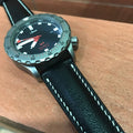 Bespoke Watch Strap in Black Chevre