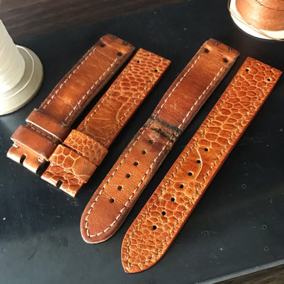 Bespoke Watch Strap in Brown Ostrich