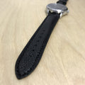 Bespoke Watch Strap in Black Chevre