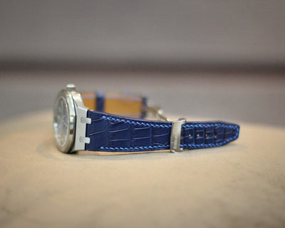 Bespoke Watch Strap in Navy Blue Alligator