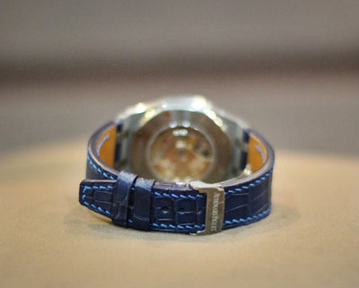 Bespoke Watch Strap in Navy Blue Alligator