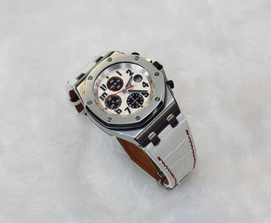 Bespoke Watch Strap in White Alligator