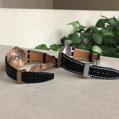 Bespoke Watch Strap in Black Alligator