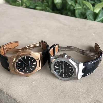 Bespoke Watch Strap in Black Alligator