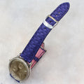 Bespoke Watch Strap In Lavender Purple Python