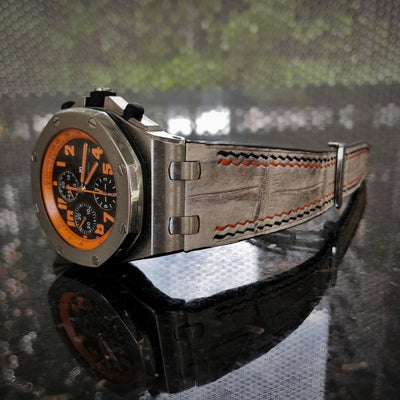 Bespoke Watch Strap in Himalayan Crocodile