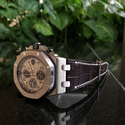 Bespoke Watch Strap in Black Alligator