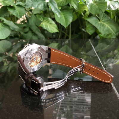 Bespoke Watch Strap in Black Alligator