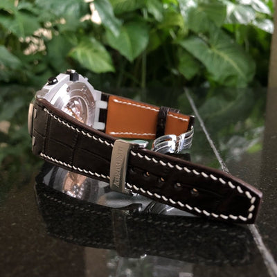 Bespoke Watch Strap in Black Alligator