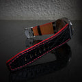 Bespoke Watch Strap in Black Circular Grains Alligator