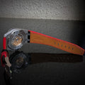 Bespoke Watch Strap in Black Circular Grains Alligator