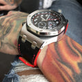 Bespoke Watch Strap in Black Circular Grains Alligator