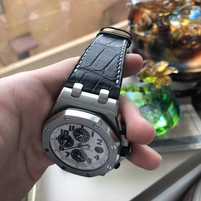 Bespoke Watch Strap in Navy Blue Alligator