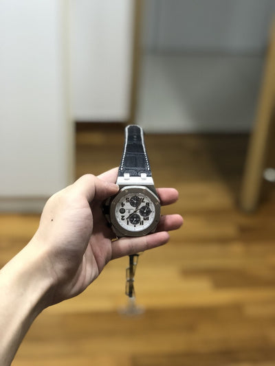 Bespoke Watch Strap in Navy Blue Alligator