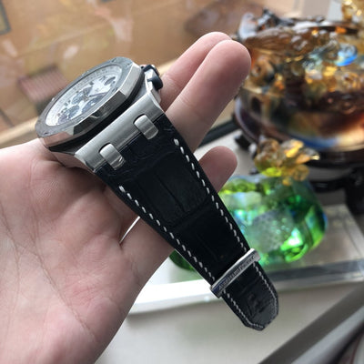 Bespoke Watch Strap in Navy Blue Alligator