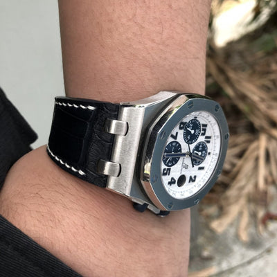 Bespoke Watch Strap in Navy Blue Alligator