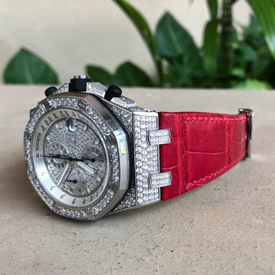 Bespoke Watch Strap in Blood Red Crocodile