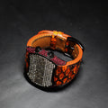 Bespoke Watch Strap in Orange Python