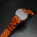 Bespoke Watch Strap in Orange Python