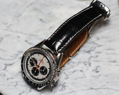 Bespoke Watch Strap in Black Crocodile